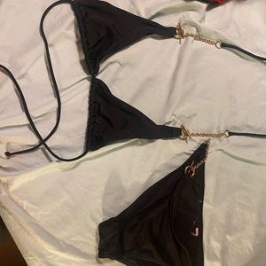 Black chain swimsuit